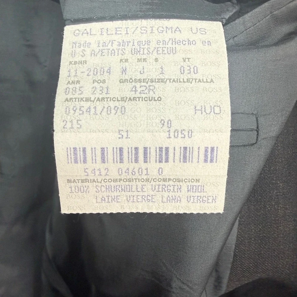 Hugo Boss Blazer Mens 42R Gray Galilei Sigma 100% Virgin Wool Sport Coat